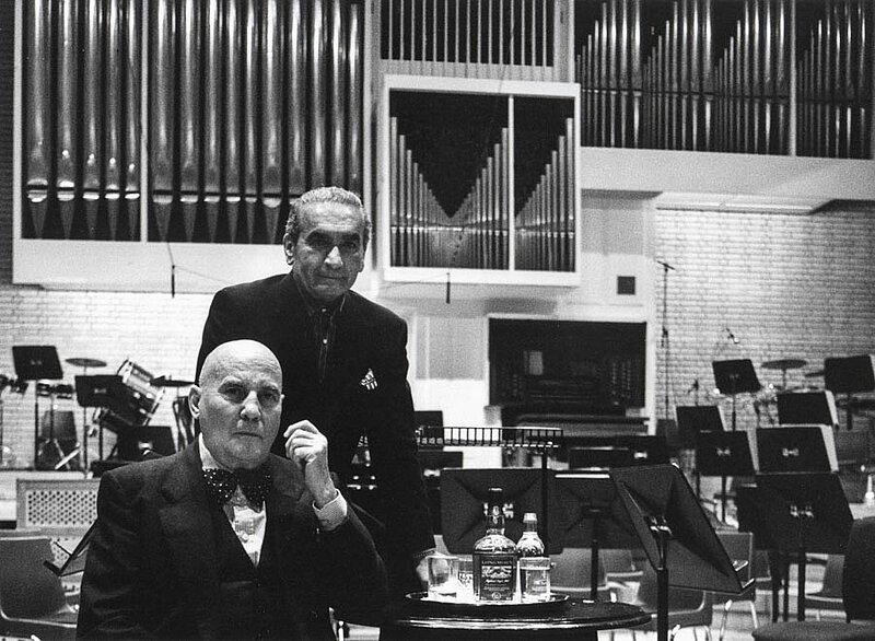 Mit Fausto Moroni beim Festival "Henze at the RNCM", Royal Northern College of Music, Manchester 1998