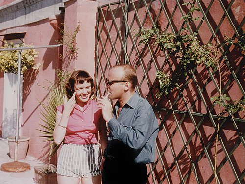 With Ingeborg Bachmann, Naples 1956