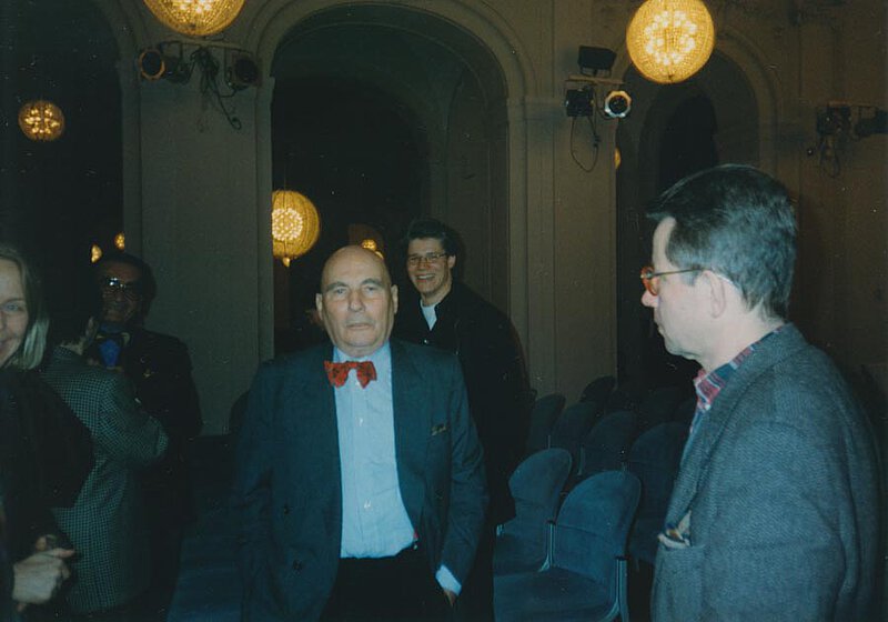 Nach der Premiere von "König Hirsch", Komische Oper, Berlin 1998