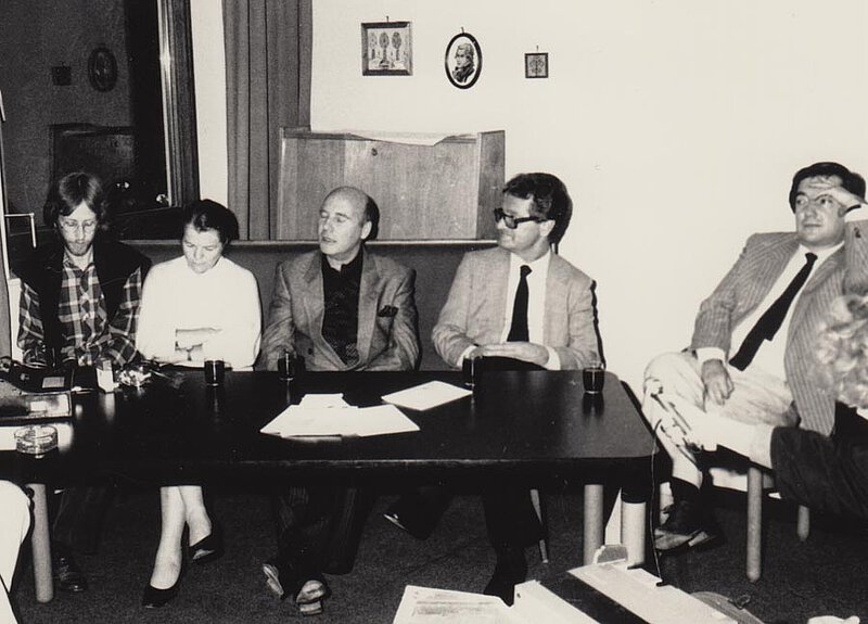 Pressekonferenz zum 1. Jugendmusikfest Deutschlandsberg 1984