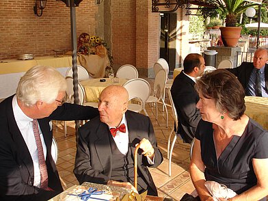 Con Rolf e Susanne Ibach in occasione dell'85° compleanno, V...