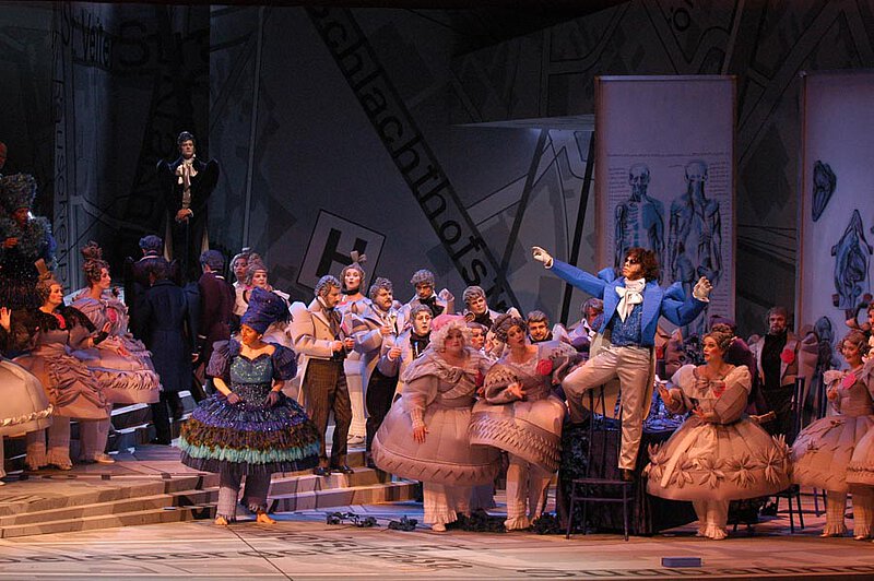 Szene aus "Der junge Lord", Stadttheater Klagenfurth, 2005