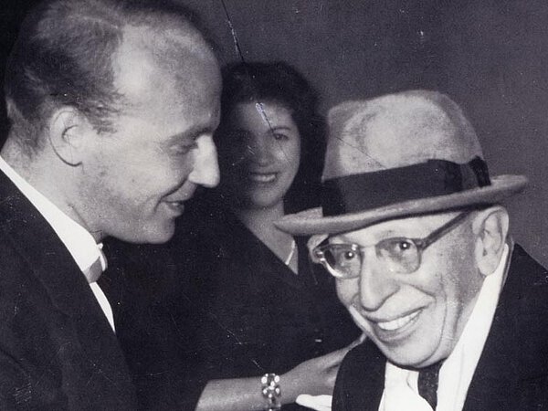 With Igor Stravinsky, Rome 1954