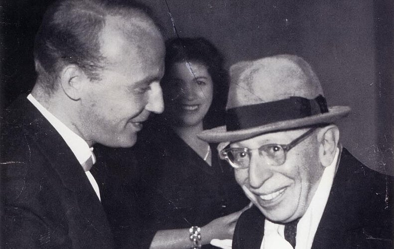 With Igor Stravinsky, Rome 1954