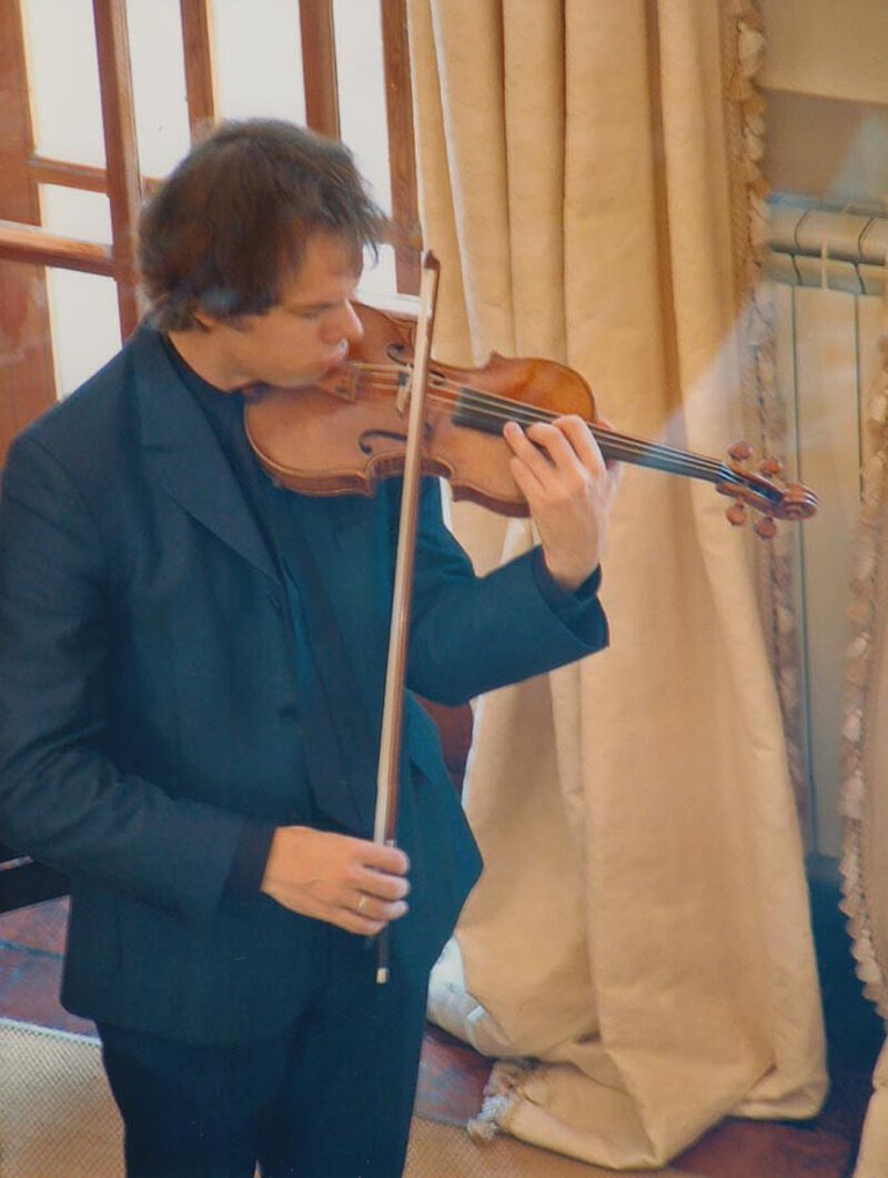 Benjamin Schmid bei dem Hauskonzert auf La Leprara, Oktober 2004