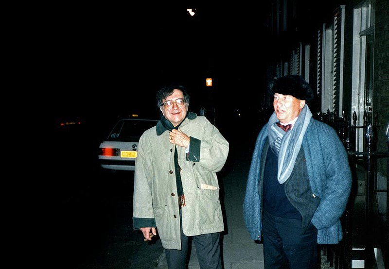 Mit Luciano Berio, London 1989