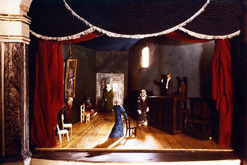 Bühnenmodell für die Uraufführung von "Die englische Katze", Schwetzingen 1983