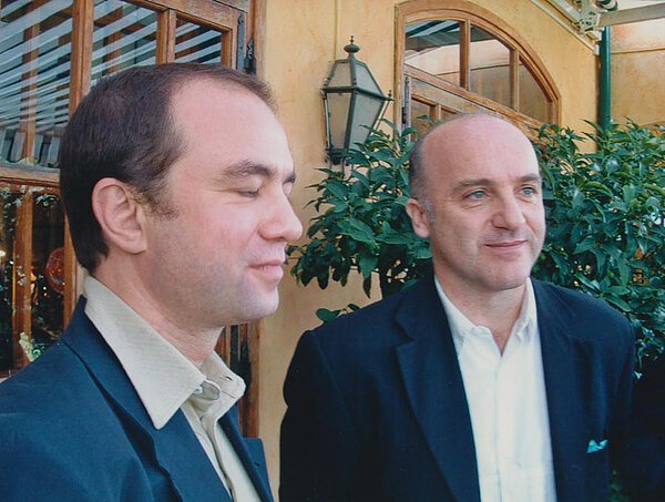 Mauro Bucarelli (li.) und Stefano Iraci bei dem Hauskonzert ...