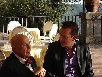 Con Stefan Ulrich in occasione dell'85° compleanno, Villa de...