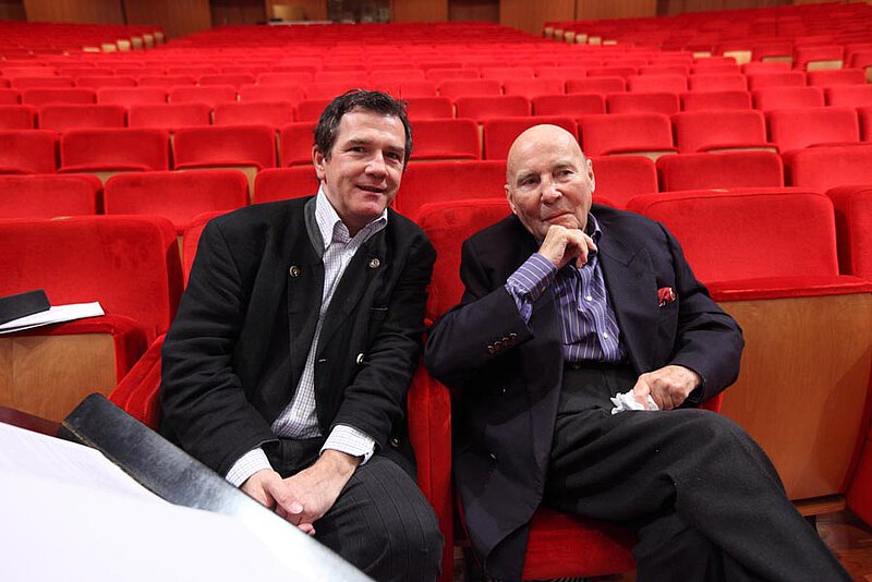 Mit Michael Kerstan bei der Probe zu "Immolazione" im Auditorium Parco della Musica, Rom 2010