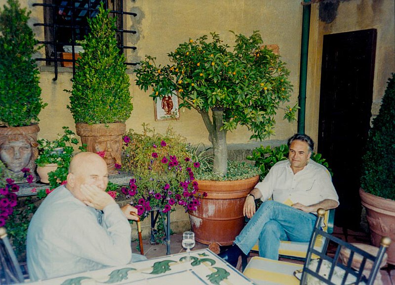 Mit Ulrich Mosch (Paul Sacher-Stiftung) auf La Leprara, 2001