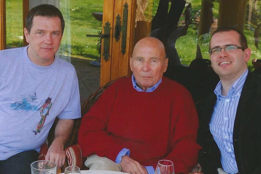 v.l.n.r.: Michael Kerstan, Hans Werner Henze, Riccardo Panfili