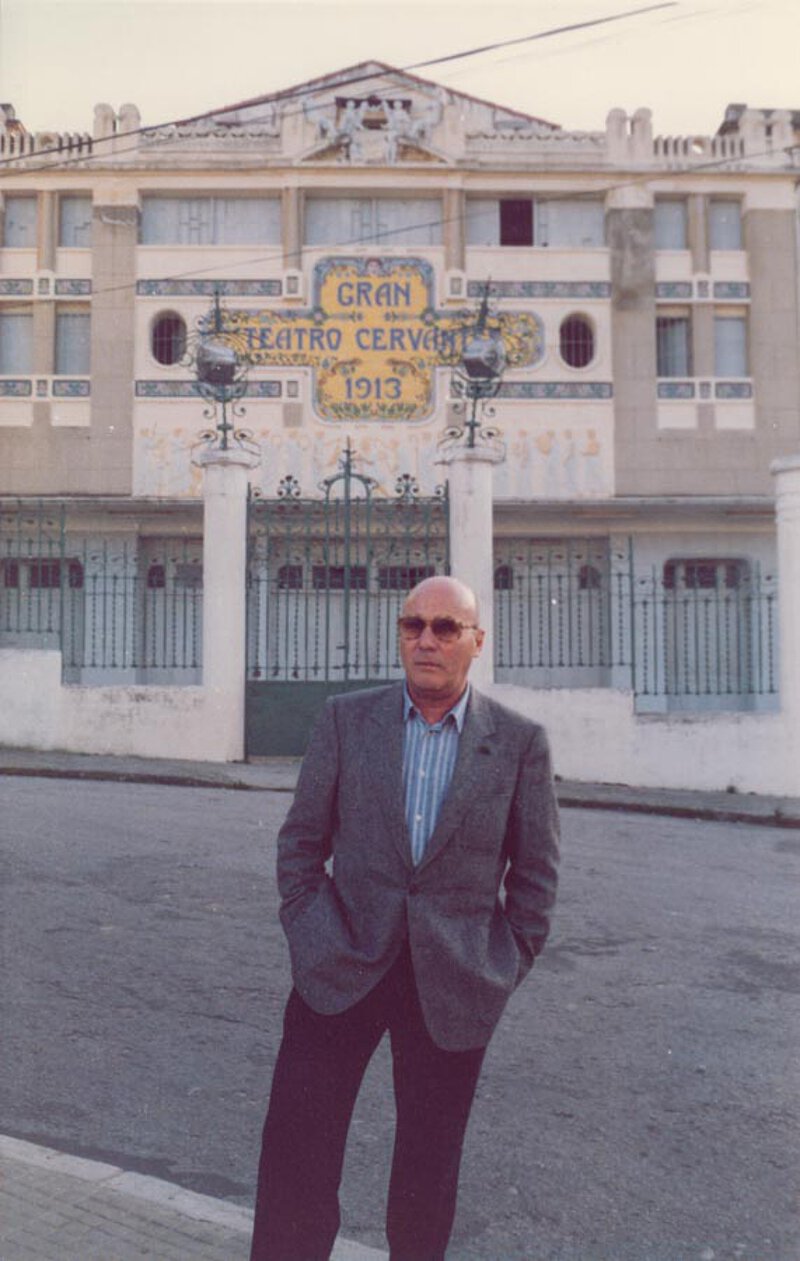 Vor dem Gran Teatro Cervantes, Tanger, Marokko 1984