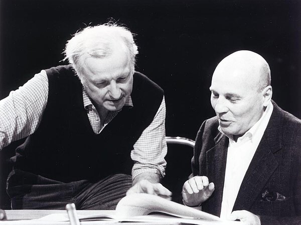 Con Gerd Albrecht in occasione del concerto televisivo della SFB, Berlino 1987