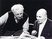 Mit Gerd Albrecht anlässlich des Fernsehkonzerts des SFB, Berlin 1987
