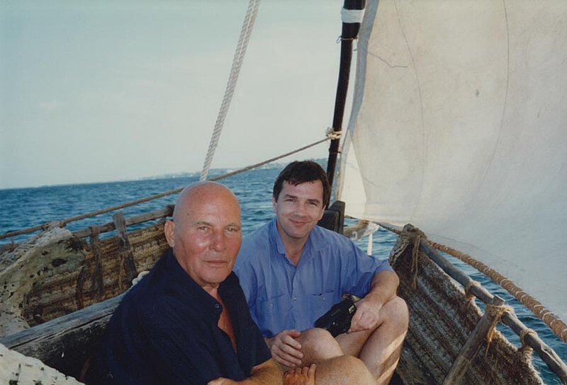 Mit Michael Kerstan auf Lamu, 1995