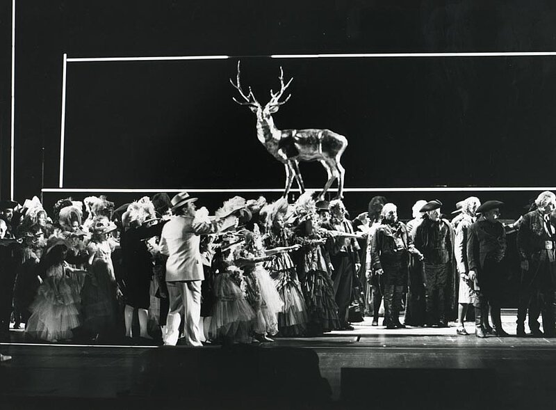Erstaufführung der Urfassung von "König Hirsch", Staatstheater Stuttgart 1985