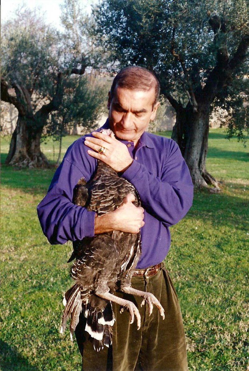 Fausto Moroni im Garten von La Leprara, 1995