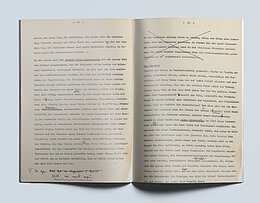 Pages from the original manuscript of Hans Werner Henze's Cu...