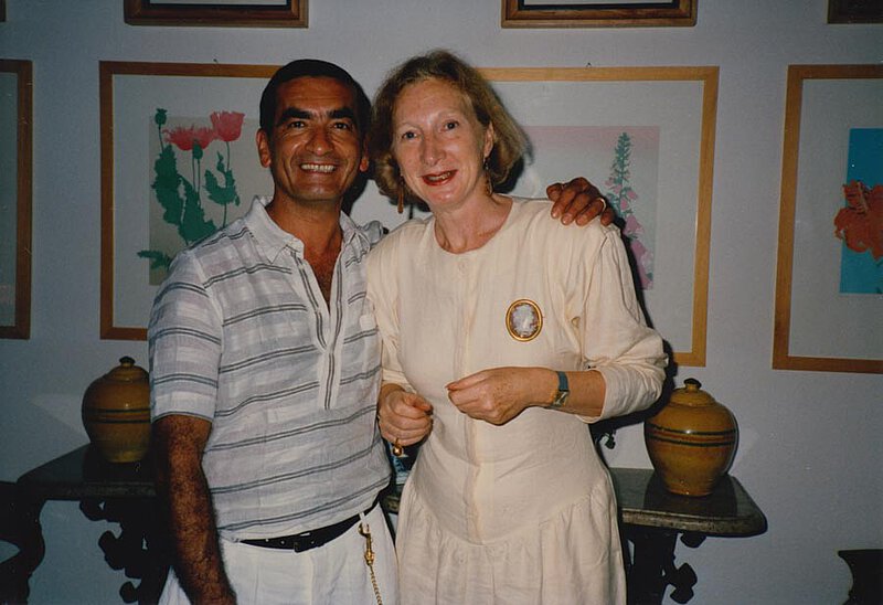 Fausto Moroni und Helen Grob in der Henze'schen Wohnung in München, 1987