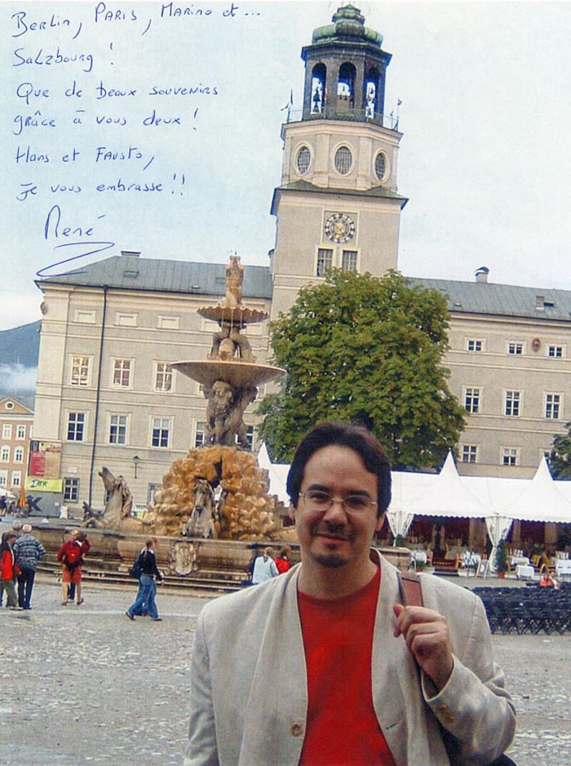 René Bosc in Salzburg, 2003 mit Widmung