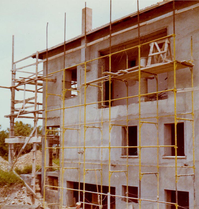 Rohbau von La Leprara 1965