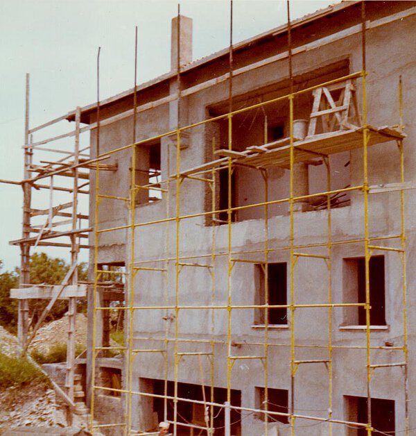 Rohbau von La Leprara 1965