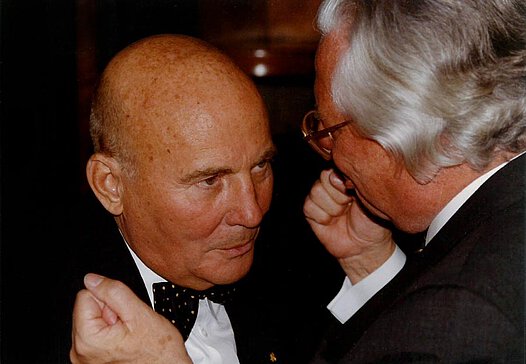 Mit Reinhold Kreile nach der Uraufführung von 