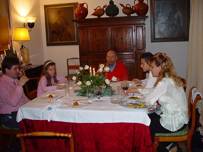 Mit der Familie Malotaj an Weihnachten auf La Leprara, 2007