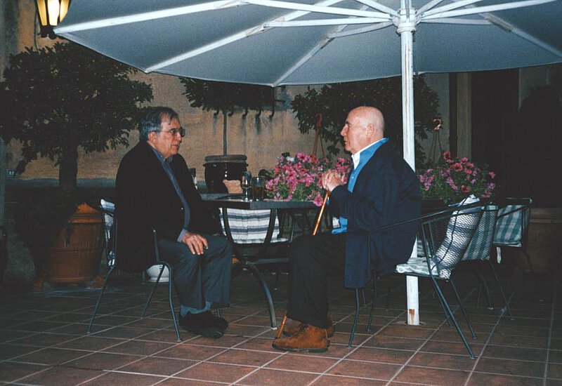 Mit Luciano Berio, La Leprara, 2001