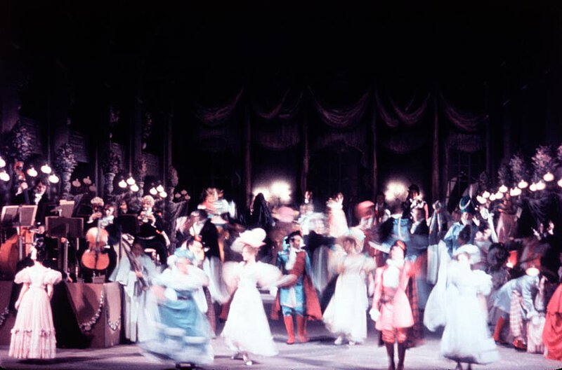 Szene aus der Uraufführung von "Der junge Lord", Deutsche Oper 1966