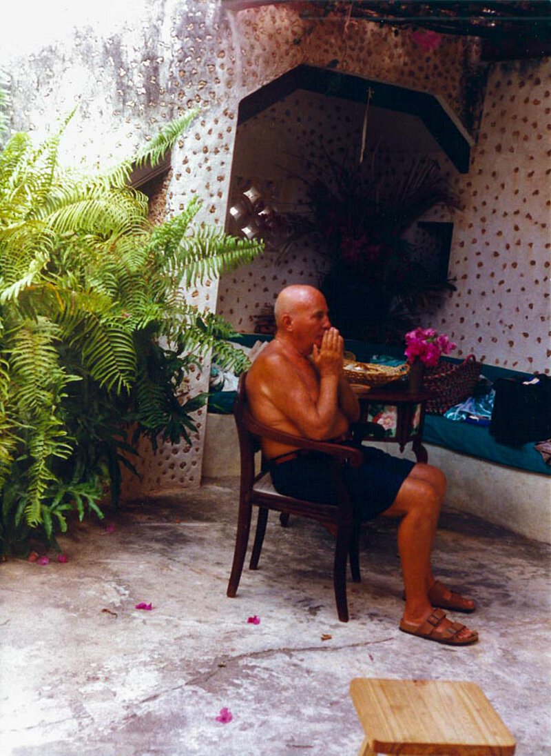 Im Hof des Kisimani-House auf Lamu, 1995