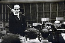 Conducting his works in Dresden in 1966