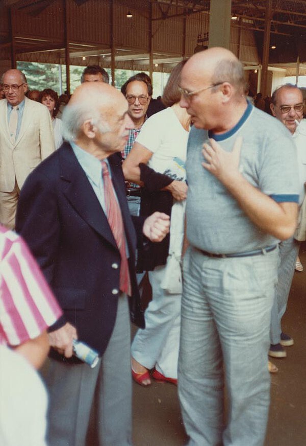 Mit dem Geiger Louis Krasner, Tanglewood 1983