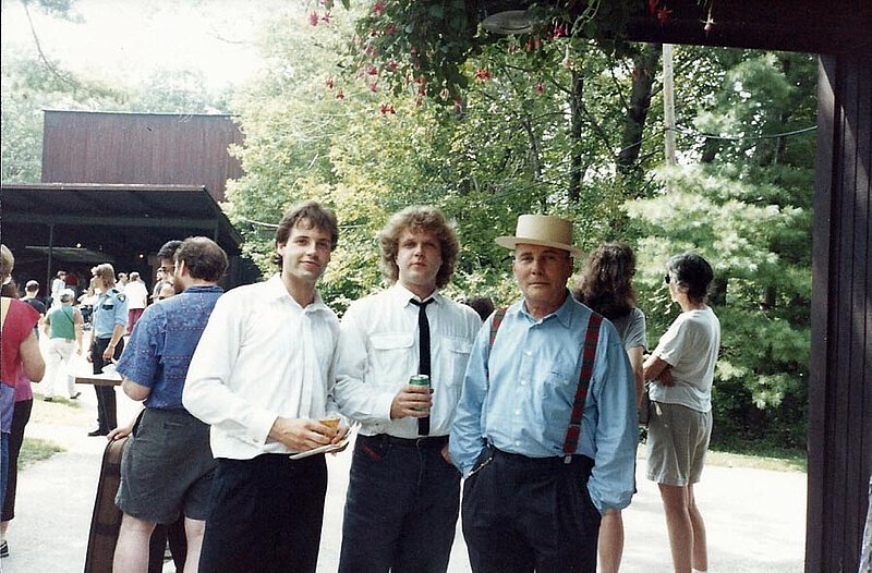 Mit Markus Stenz (li.) und Stefan Hakenberg (mi.), Tanglewood, 1988