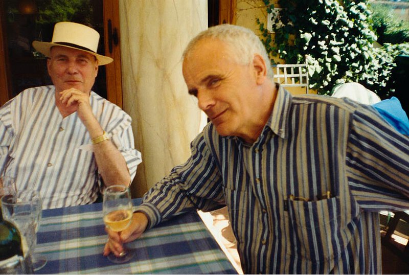 Mit Peter Maxwell Davies auf La Leprara, 1988