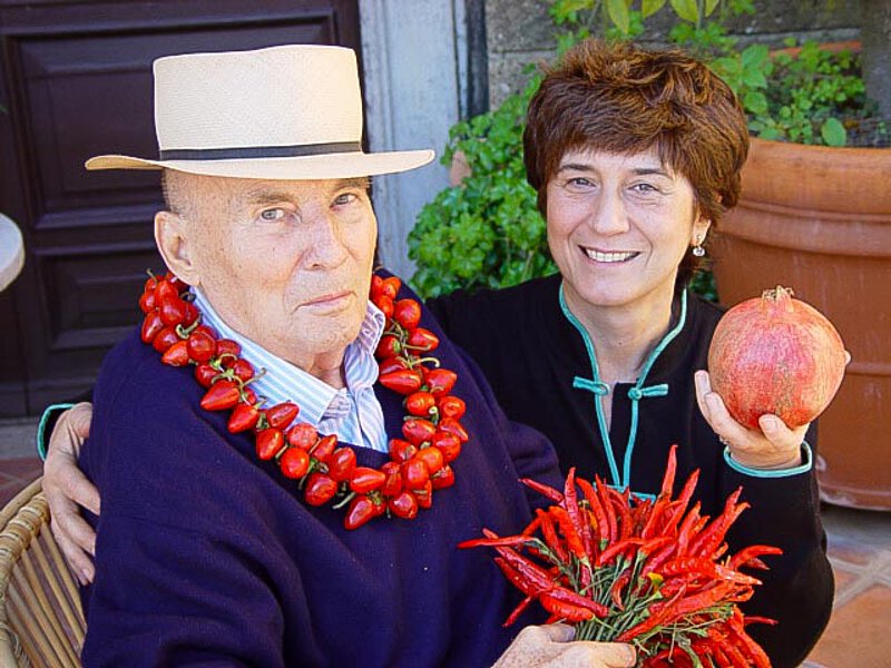 Mit Nanà Cecchi auf La Leprara, Nov. 2006