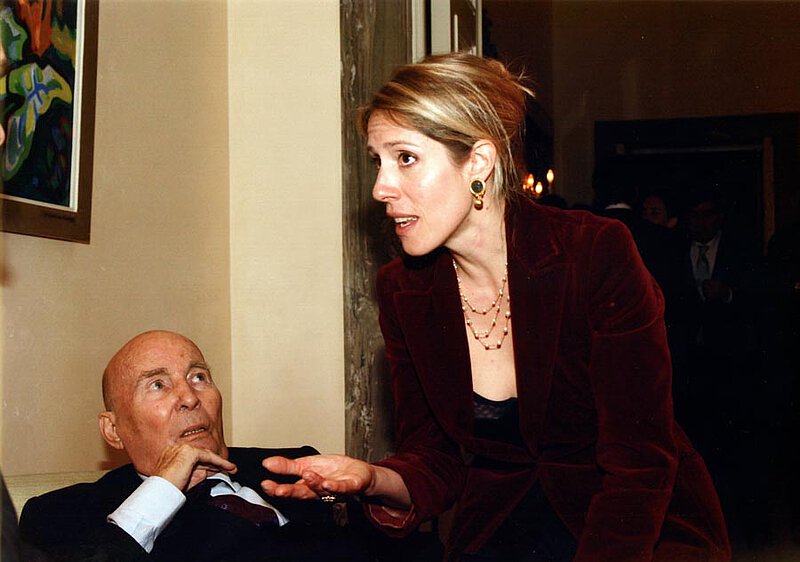 Mit Eliese Steiner beim Empfang in der Deutschen Botschaft zu Rom (Villa Almone) nach dem Benefizkonzert für die Erdbebenopfer in Onna/Abruzzen, 07.04.2010