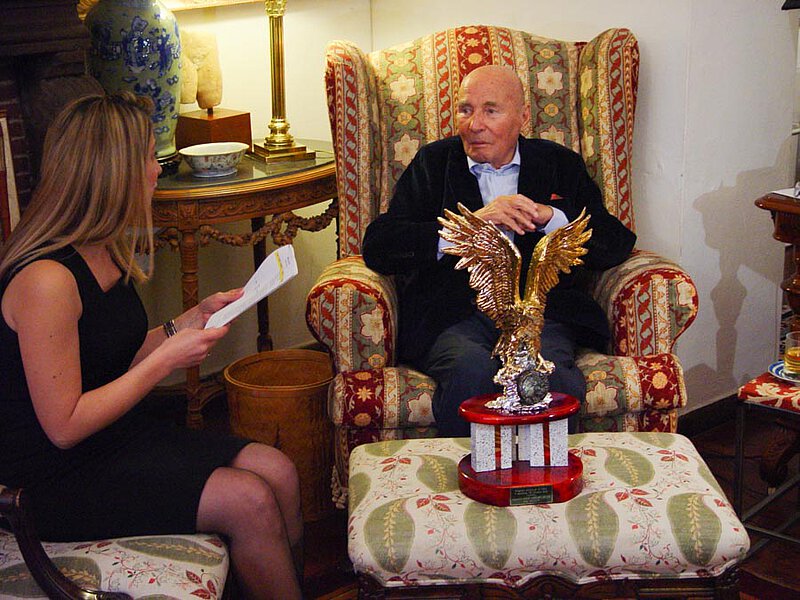 Mit Giuliana Poleggi bei der Verleihung des "Aquila d'Oro", La Leprara, 2010