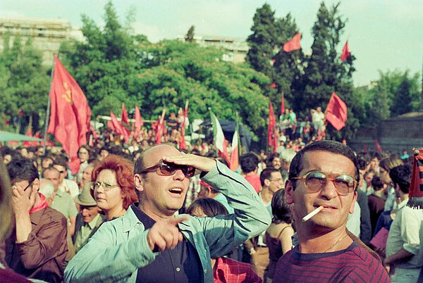 Freudenfeier zum Wahlsieg der P.C.I., Rom 17. Mai 1975