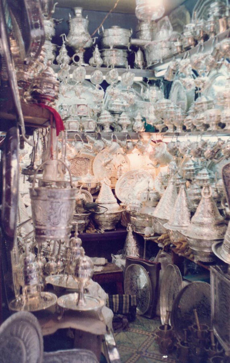 Silberschmiede in Fes, Marokko 1984