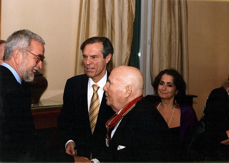 Verleihung „Großes Verdienstkreuz des Verdienstordens der Bundesrepublik Deutschland mit Stern“, Villa Almone (Residenz des Deutschen Botschafters in Rom), 12. Dezember 2007