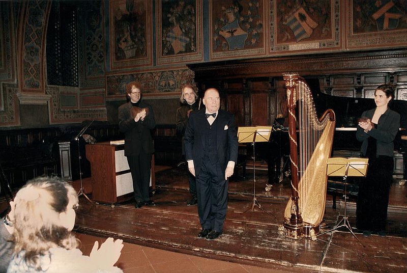 Mit Mitgliedern des Ensemble Modern, Perugia 2001
