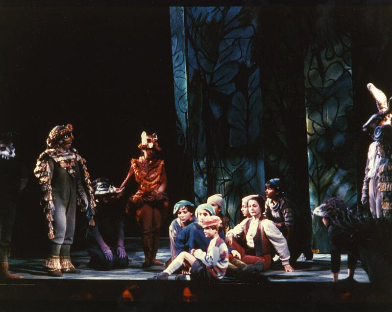 Szene aus "Pollicino", Teatro alla Scala, Mailand 05.04.1989