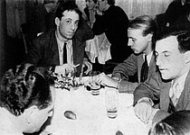 With René Leibowitz and Peter Stadlen, Darmstadt 1947
