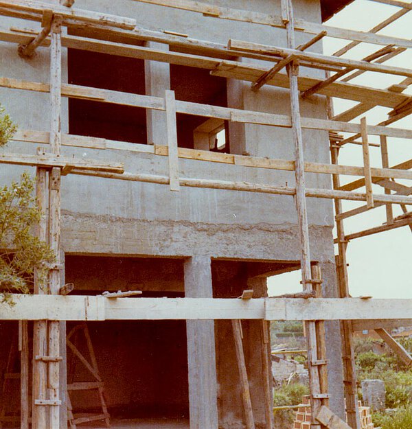 Rohbau von La Leprara 1965
