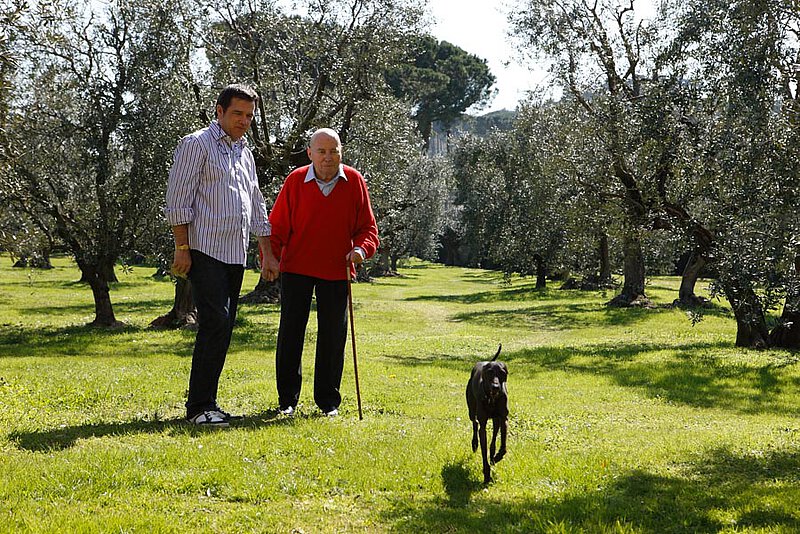 Mit Michael Kerstan im Garten von La Leprara, 2009