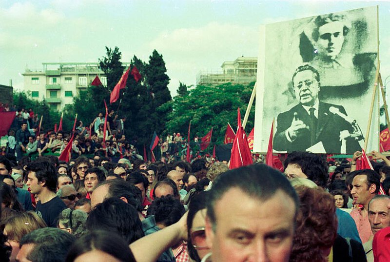 Freudenfeier zum Wahlsieg der P.C.I., Rom 17. Mai 1975