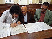 Durante le prove di "An den Wind", Thomaskirche Leipzig, 2012