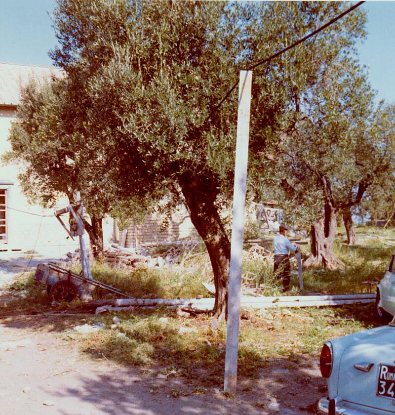 Rohbau von La Leprara 1965